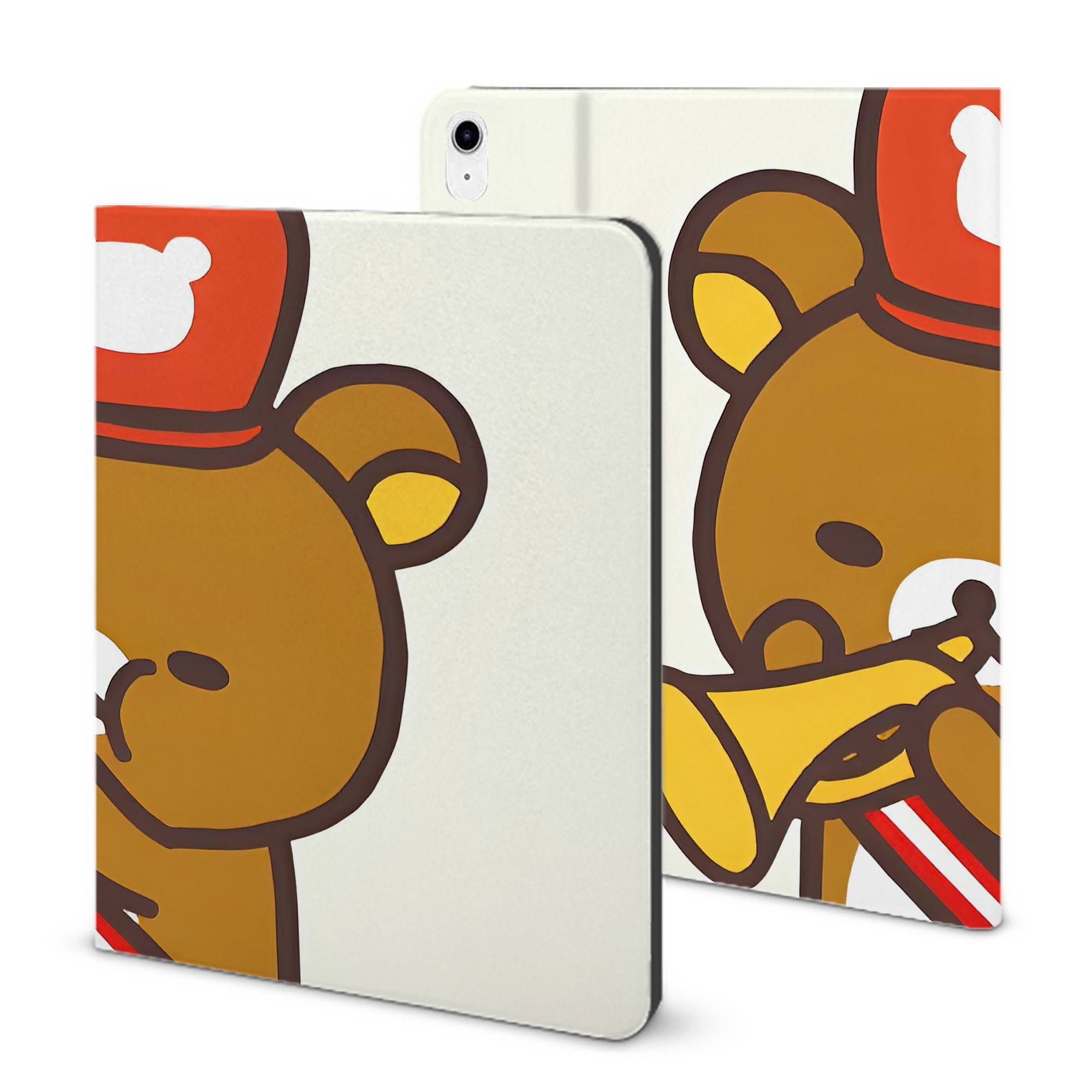 （画像用） リラックマ リラックマ キイロイトリ Rilakkuma Korilakkuma Kiiroitori IPad ケース ブック型 PUレザー TPU 耐衝撃 軽量 薄型 ペン収納なし 全面保護 IPad 各モデル対応